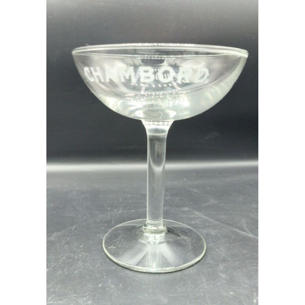 Vintage Chambord Glass Raspberry Liqueur Stemmed Crystal Cocktail Cordial Glass